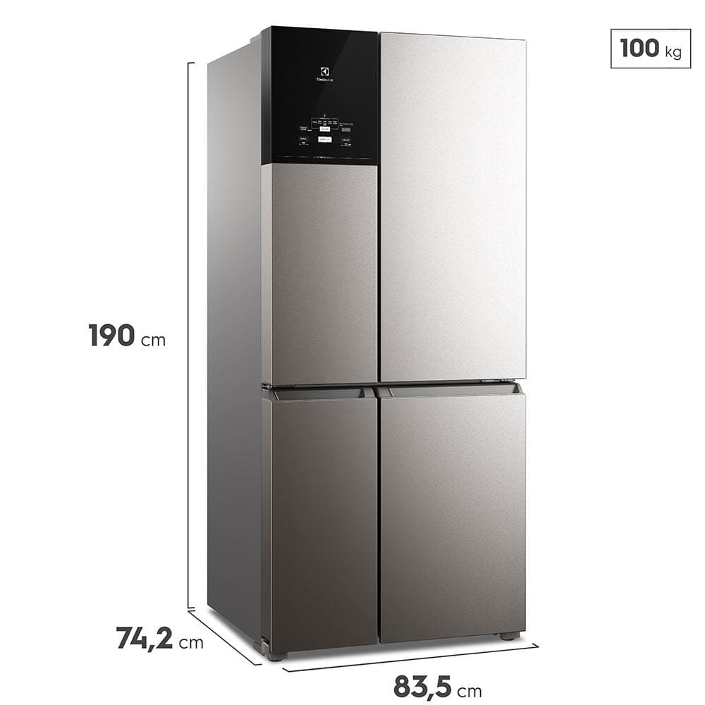 Encontraproduto.com.br - Geladeira Electrolux Multidoor Experience 581l 4 Portas Iq8s Inox 110V