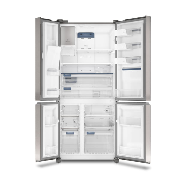 Encontraproduto.com.br - Geladeira Electrolux Frost Free Inverter 541L Experience com FlexiSpace 4 Portas Cinza Home Pro (IQ8IS)
