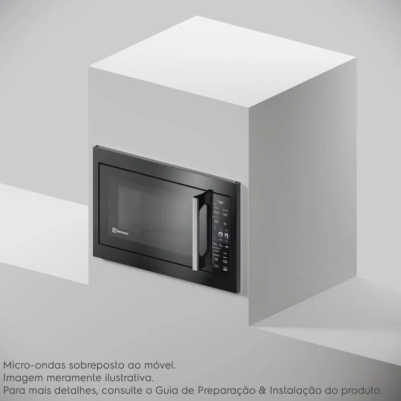 Encontraproduto.com.br - Micro-ondas de Embutir Electrolux 34L Preto Experience com Descongelamento Assistido (ME3BP)