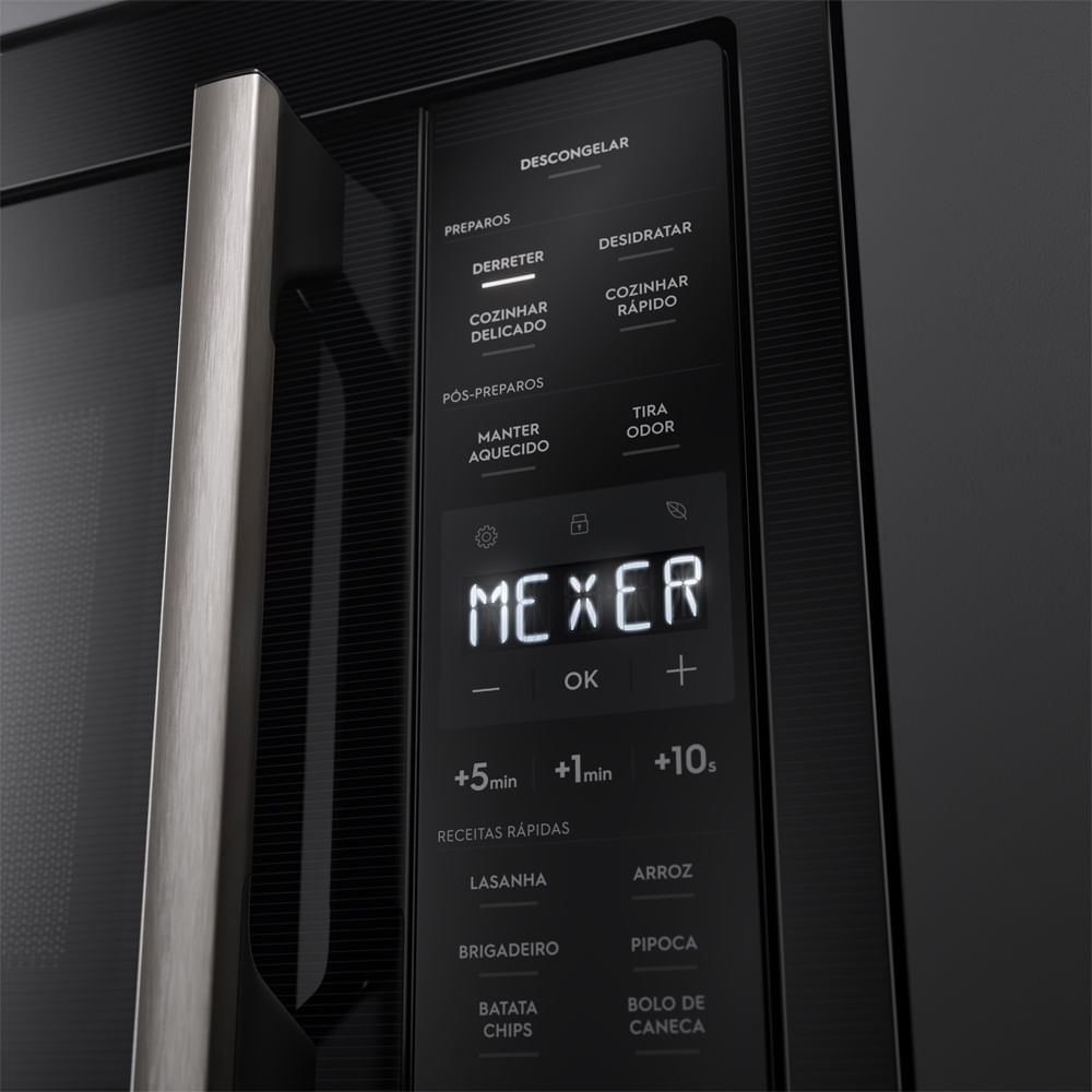 Encontraproduto.com.br - Micro-ondas de Embutir Electrolux 34L Preto Experience com Descongelamento Assistido (ME3BP)