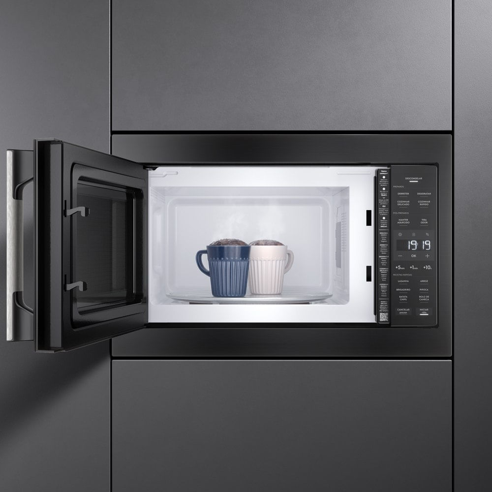 Encontraproduto.com.br - Micro-ondas de Embutir Electrolux 34L Preto Experience com Descongelamento Assistido (ME3BP)