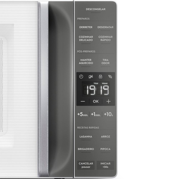Encontraproduto.com.br - Forno Micro-Ondas Electrolux 23L Efficient ME23B Branco 220V
