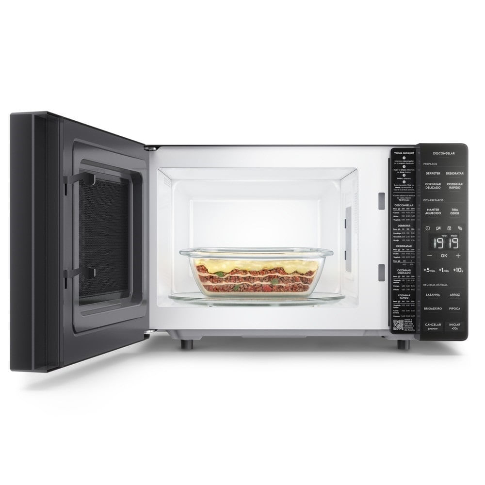Encontraproduto.com.br - Micro-ondas Electrolux 23L Preto Efficient com Descongelamento Assistido (ME23P)