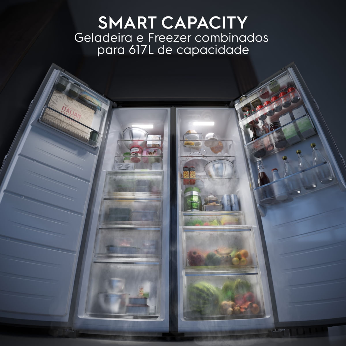Encontraproduto.com.br - Geladeira Electrolux Frost Free 355L Experience Com Autosense Twins Cor Inox (RTI4S)