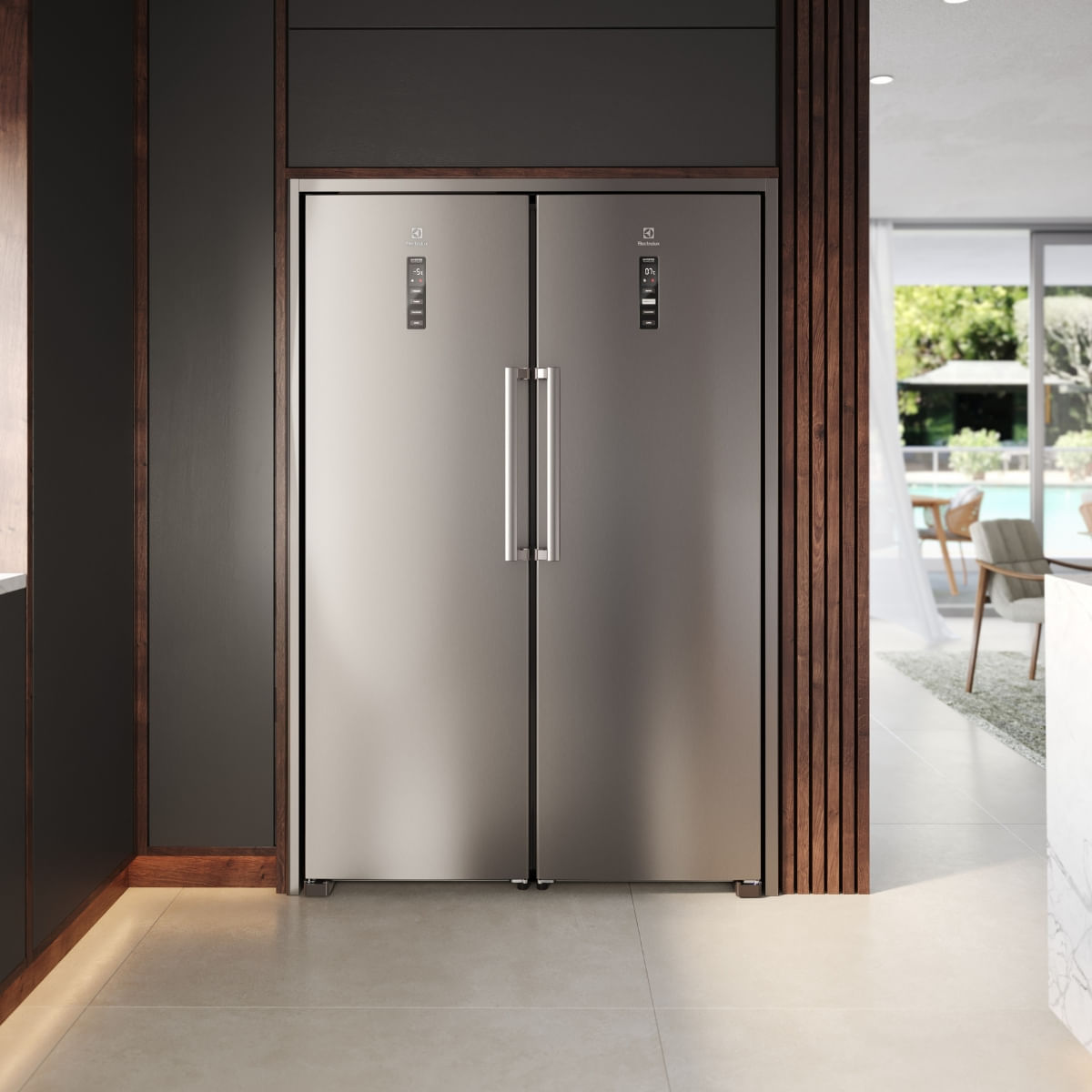Encontraproduto.com.br - Freezer Vertical Electrolux 262L Experience com Inverter Twins cor Inox (FTI4S)