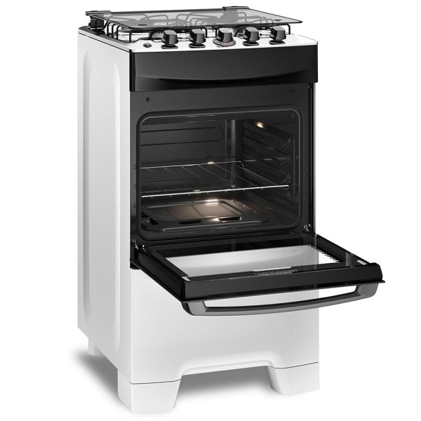 Encontraproduto.com.br - Fogão 4 Bocas Continental Branco Automático com TOPLimpaFácil (FC4IB) Premium