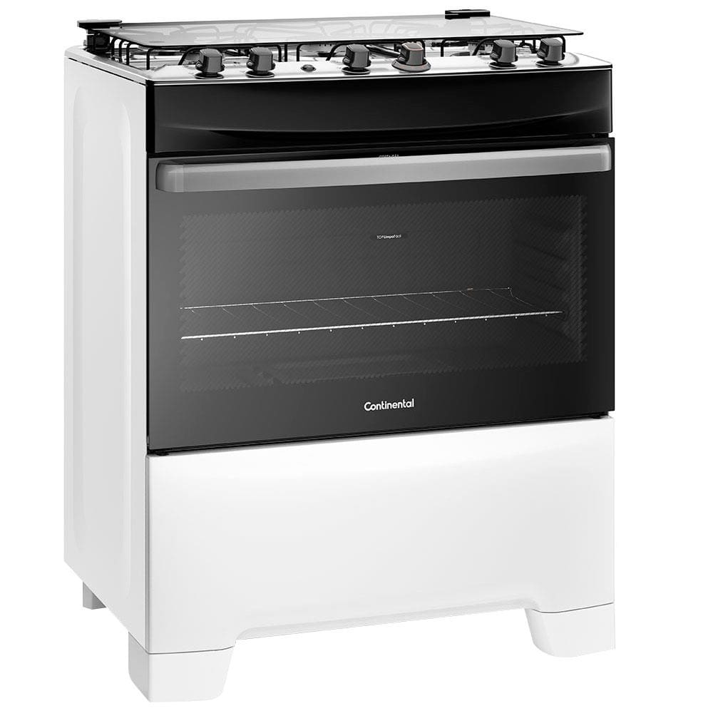 Encontraproduto.com.br - Fogão 5 Bocas Continental Branco Automático com TOPLimpaFácil (FC5IB) Premium