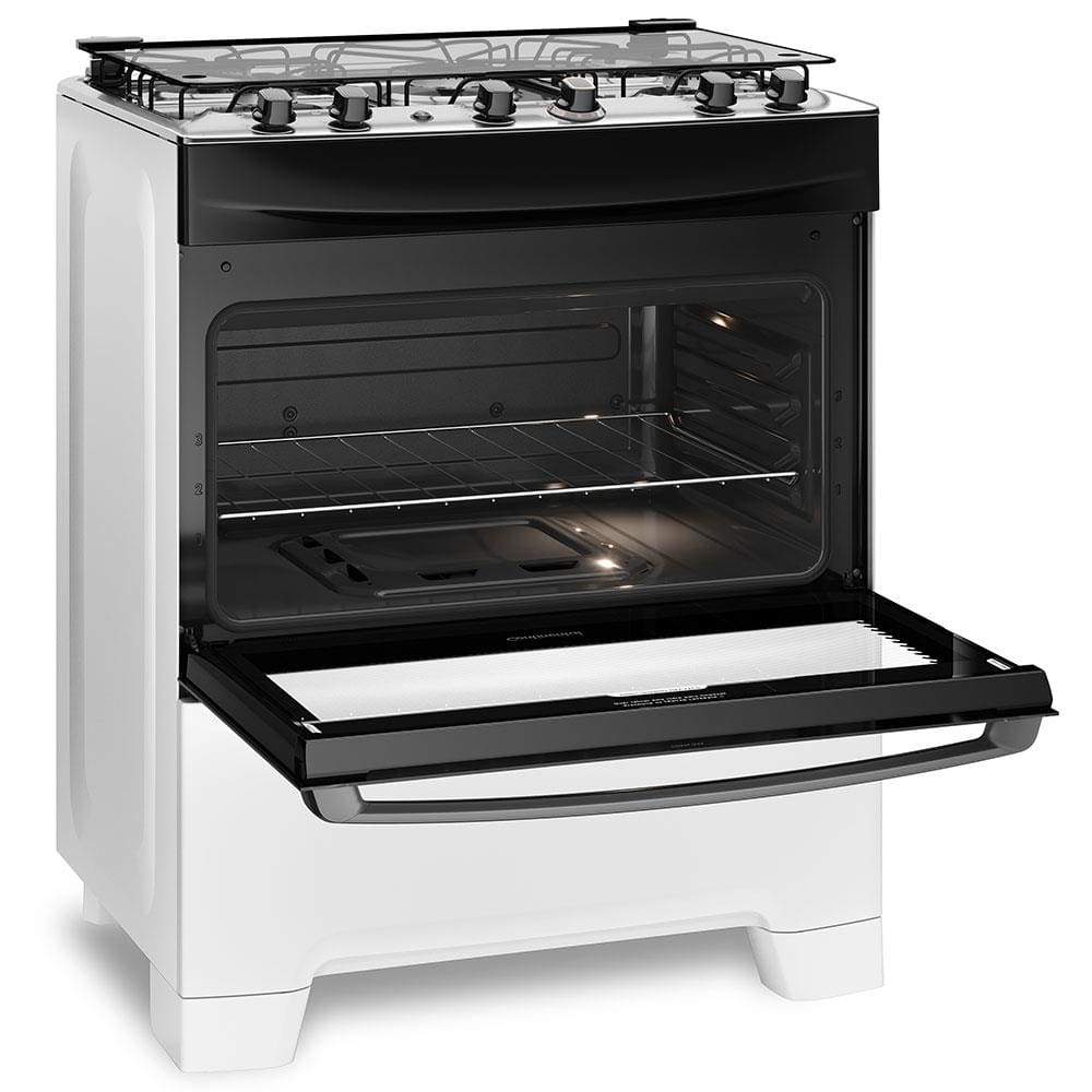 Encontraproduto.com.br - Fogão 5 Bocas Continental Branco Automático com TOPLimpaFácil (FC5IB) Premium
