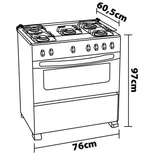 Encontraproduto.com.br - Fogão 5 Bocas Continental Branco Automático com TOPLimpaFácil (FC5IB) Premium