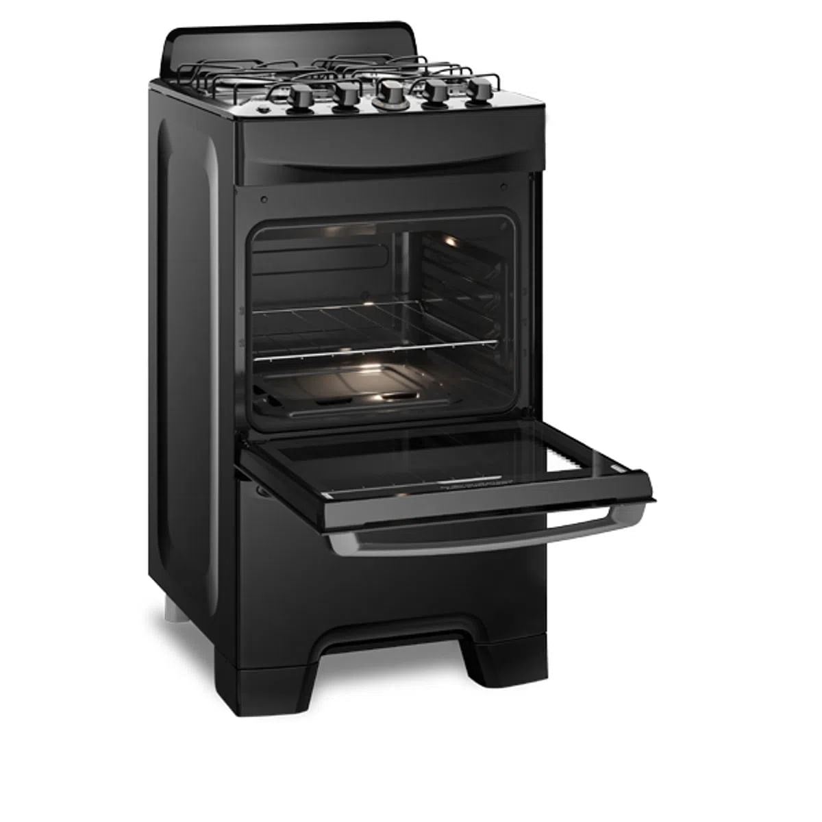 Encontraproduto.com.br - Fogão 4 Bocas Continental Preto Automático com TOPLimpaFácil (FC4LP) Premium