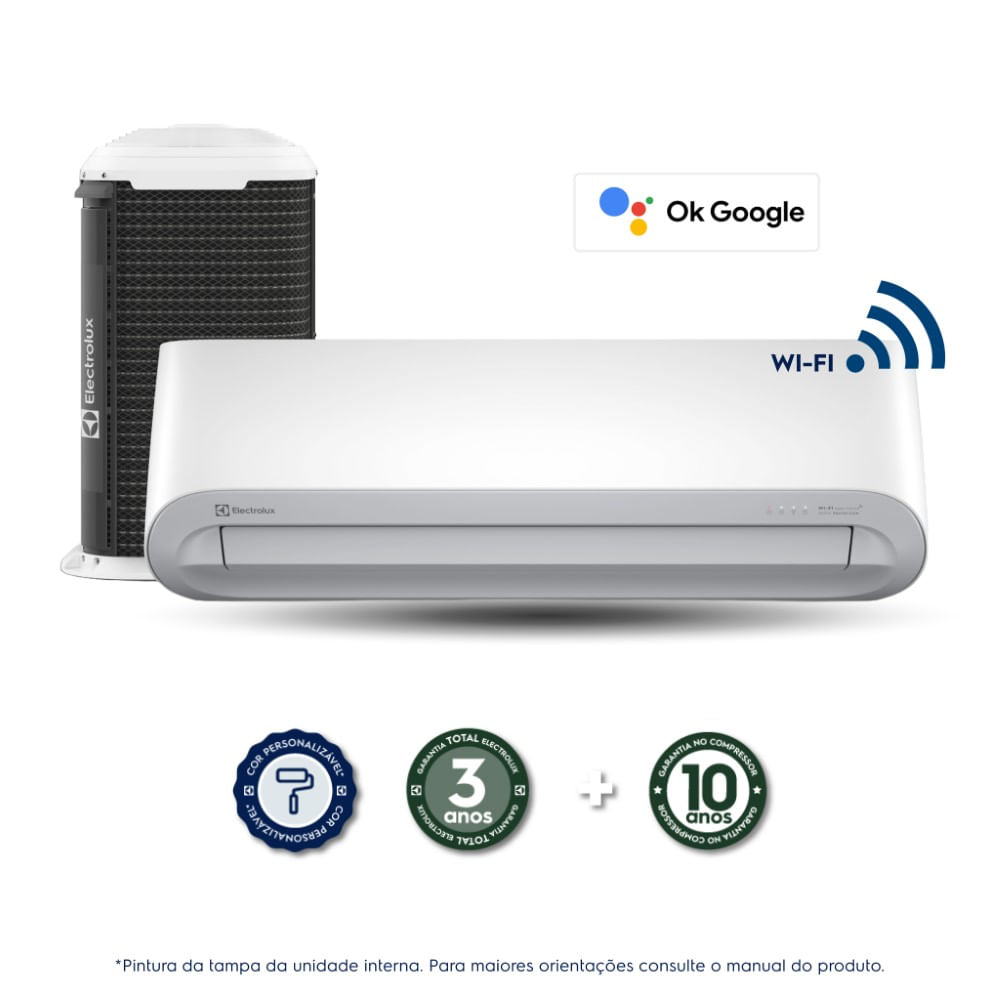 Encontraproduto.com.br - Ar Condicionado Split Electrolux Color Adapt 18000 BTUs Frio Inverter 220V (YI18F/YE18F)
