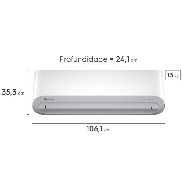 Encontraproduto.com.br - Ar Condicionado Electrolux Inverter Split 24000 BTUS Color Adapt Frio Triple Protection (ji24f-je24f) 220V