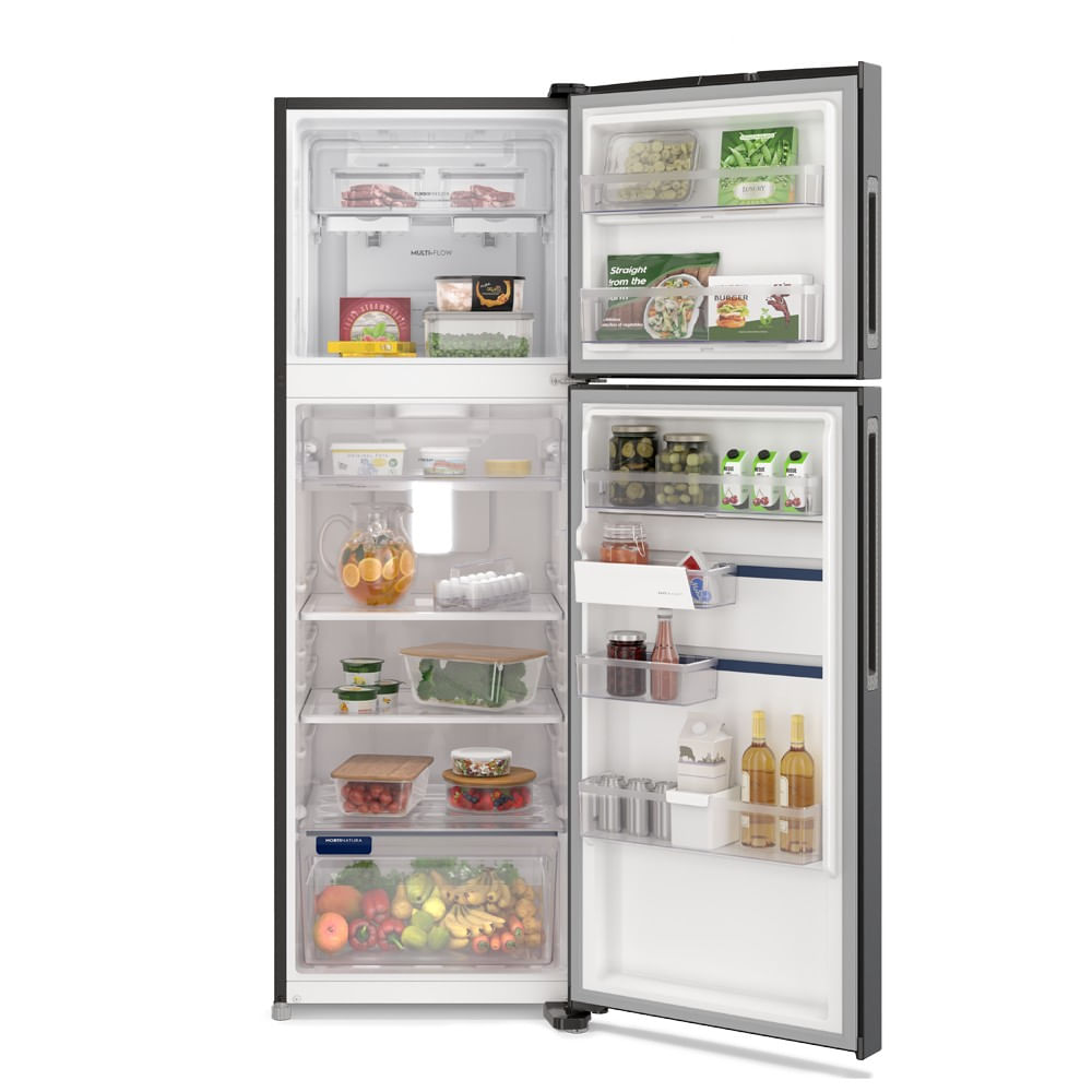 Encontraproduto.com.br - Geladeira Electrolux Frost Free Inverter 390L Efficient AutoSense Duplex Black Inox Look (IF43B)