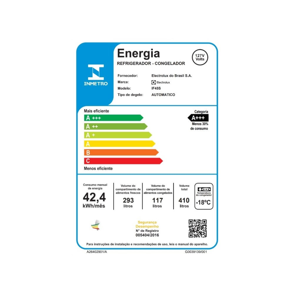 Encontraproduto.com.br - Refrigerador Frost Free 410L Inox 220V IF45S Electrolux