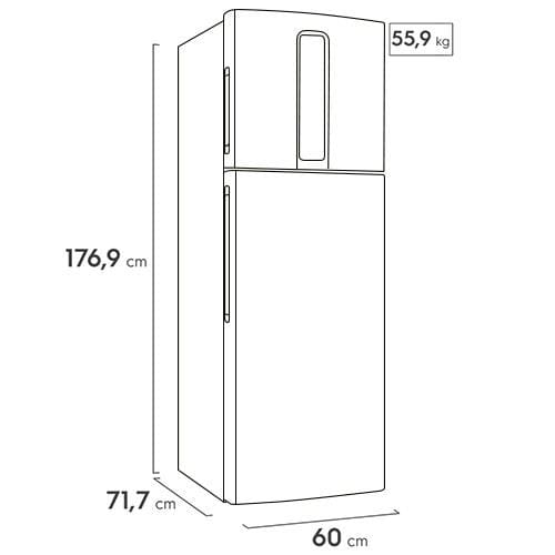 Encontraproduto.com.br - Geladeira Electrolux Frost Free Inverter 390L Efficient AutoSense Duplex Inox Look (IF43S)