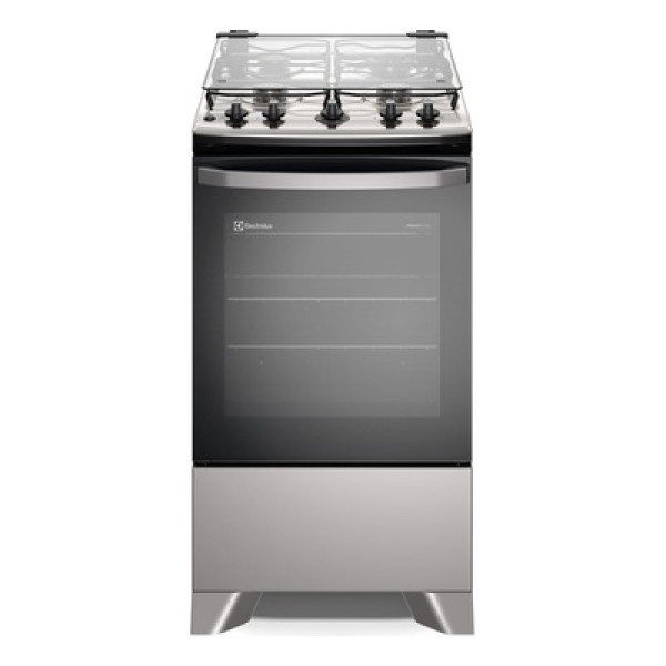 Fogão 4 bocas Electrolux Prata Efficient com Mesa Inox, PerfectCook e VaporBake (FE4IS)