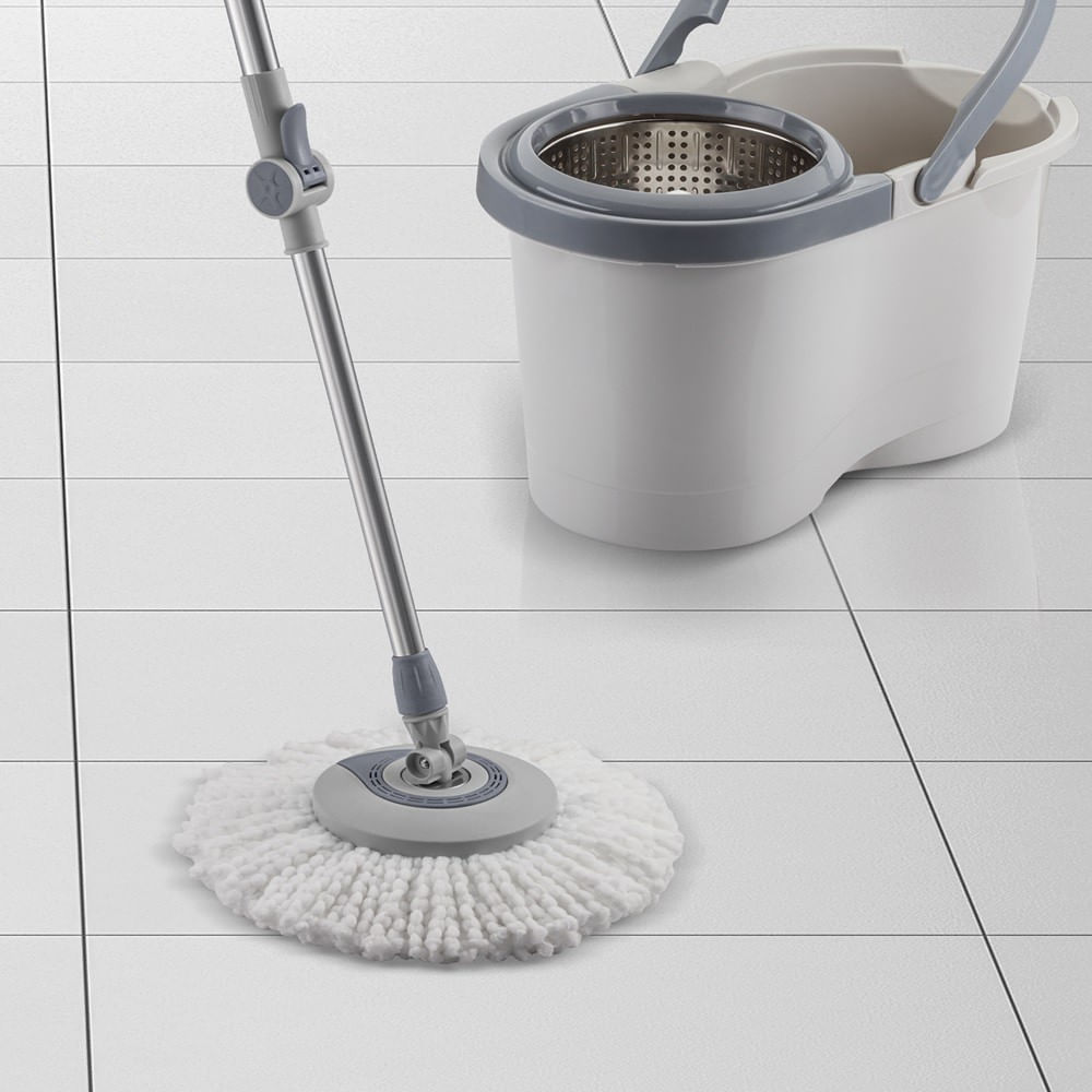 Encontraproduto.com.br - Refil Pano de Microfibra para Mop Giratório Menalux Inox