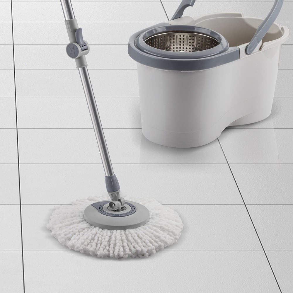 Encontraproduto.com.br - Refil Pano de Microfibra para Mop Giratório Menalux Inox