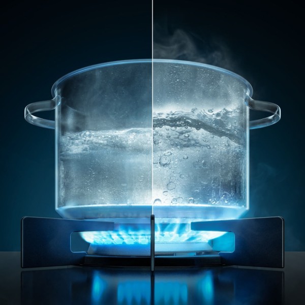 Encontraproduto.com.br - Fogão 4 bocas Electrolux Cinza Experience com Mesa de Vidro, Duplo Forno e PerfectCook360 (FE4DC)
