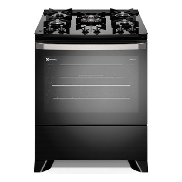 Fogão 5 Bocas Electrolux Automático Mesa de Vidro FE5GP Preto