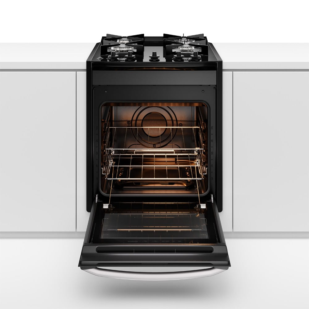 Encontraproduto.com.br - Fogão de Embutir 4 bocas Electrolux Preto Experience Mesa de Vidro e Tripla Chama (FE4BP)
