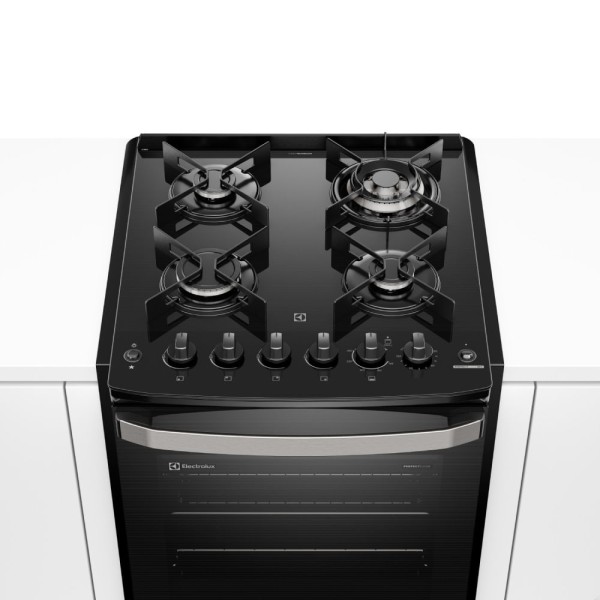 Encontraproduto.com.br - Fogão de Embutir 4 bocas Electrolux Preto Experience Mesa Vidro, Grill e VaporBake (FE4EP)