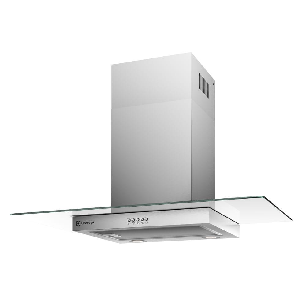 Encontraproduto.com.br - Coifa de Parede Electrolux 90cm de Vidro Efficient com Luz de Led (CE9VX)