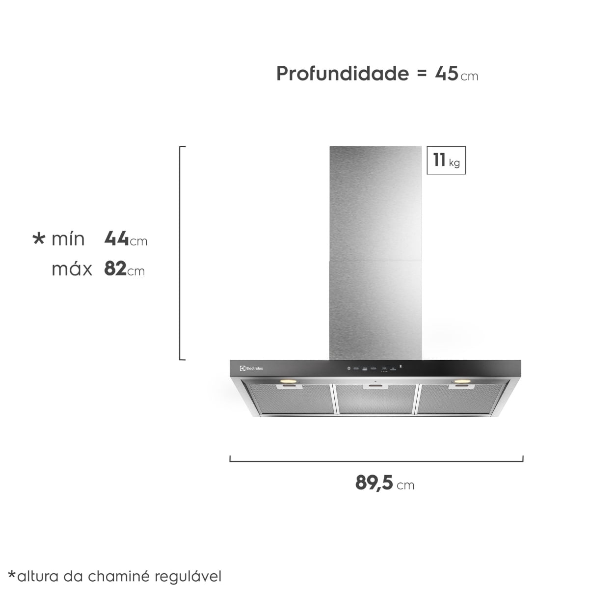 Encontraproduto.com.br - Coifa De Parede Electrolux 90cm Inox Inteligência Artificial Ce9tf 110v 29909tba189