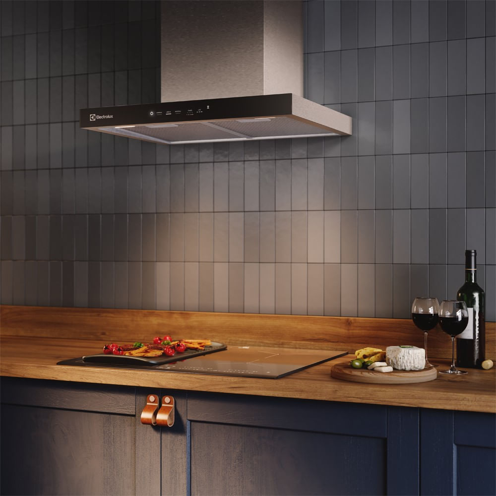 Encontraproduto.com.br - Coifa De Parede Electrolux 90cm Inox Inteligência Artificial Ce9tf 110v 29909tba189