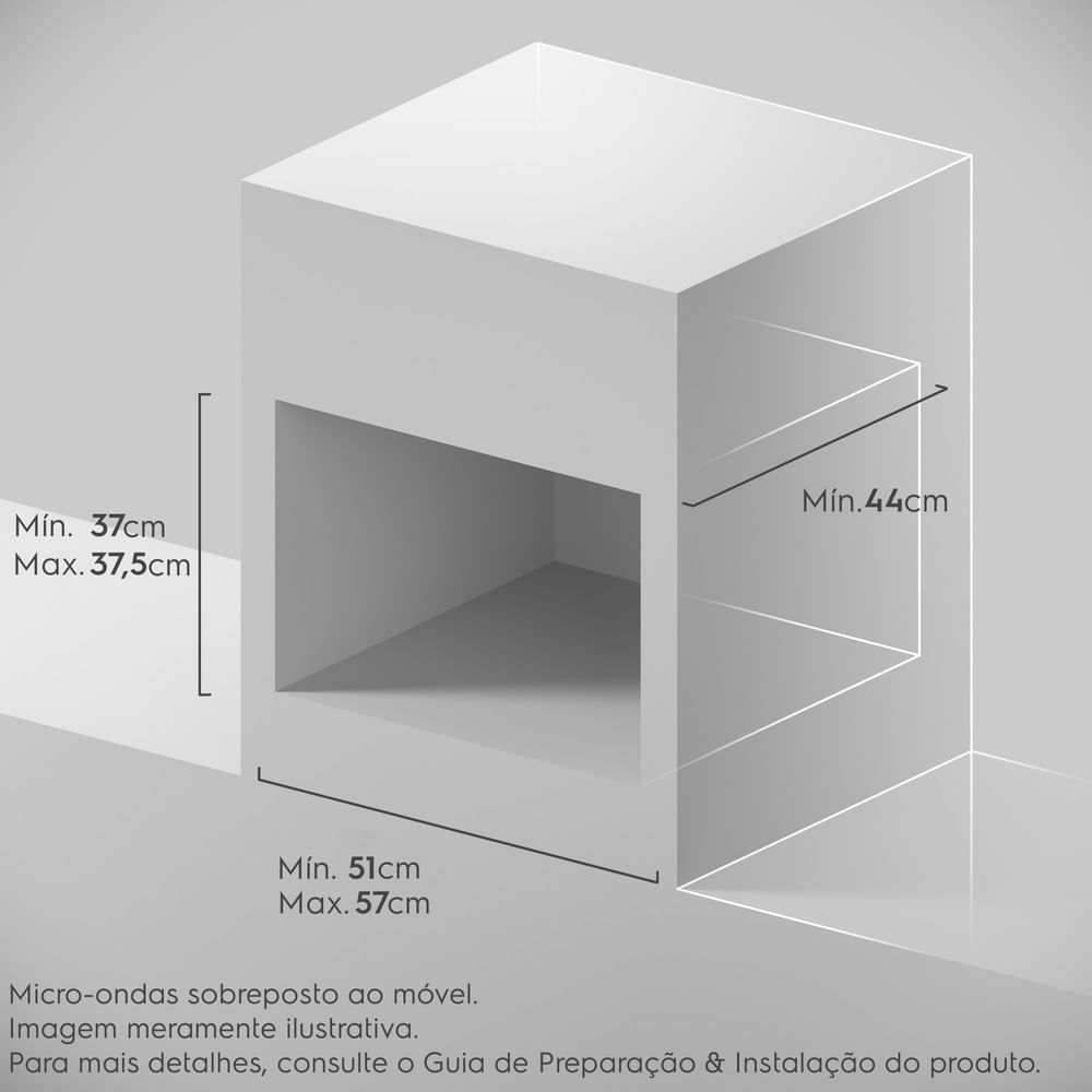 Encontraproduto.com.br - Micro-ondas de Embutir Continental 27L Preto com Função Tira Odor (MC2EP)