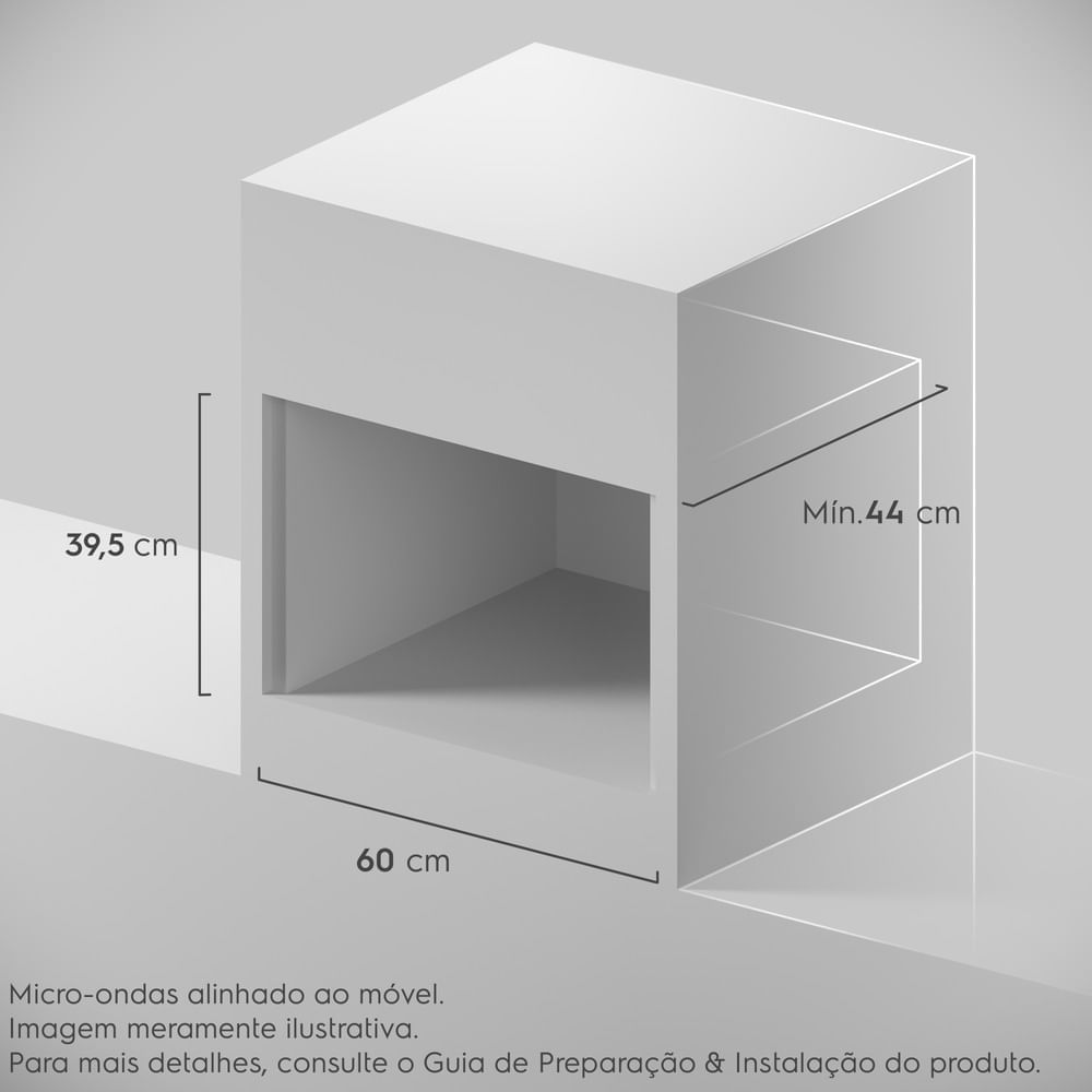 Encontraproduto.com.br - Micro-ondas de Embutir Continental 27L Preto com Função Tira Odor (MC2EP)