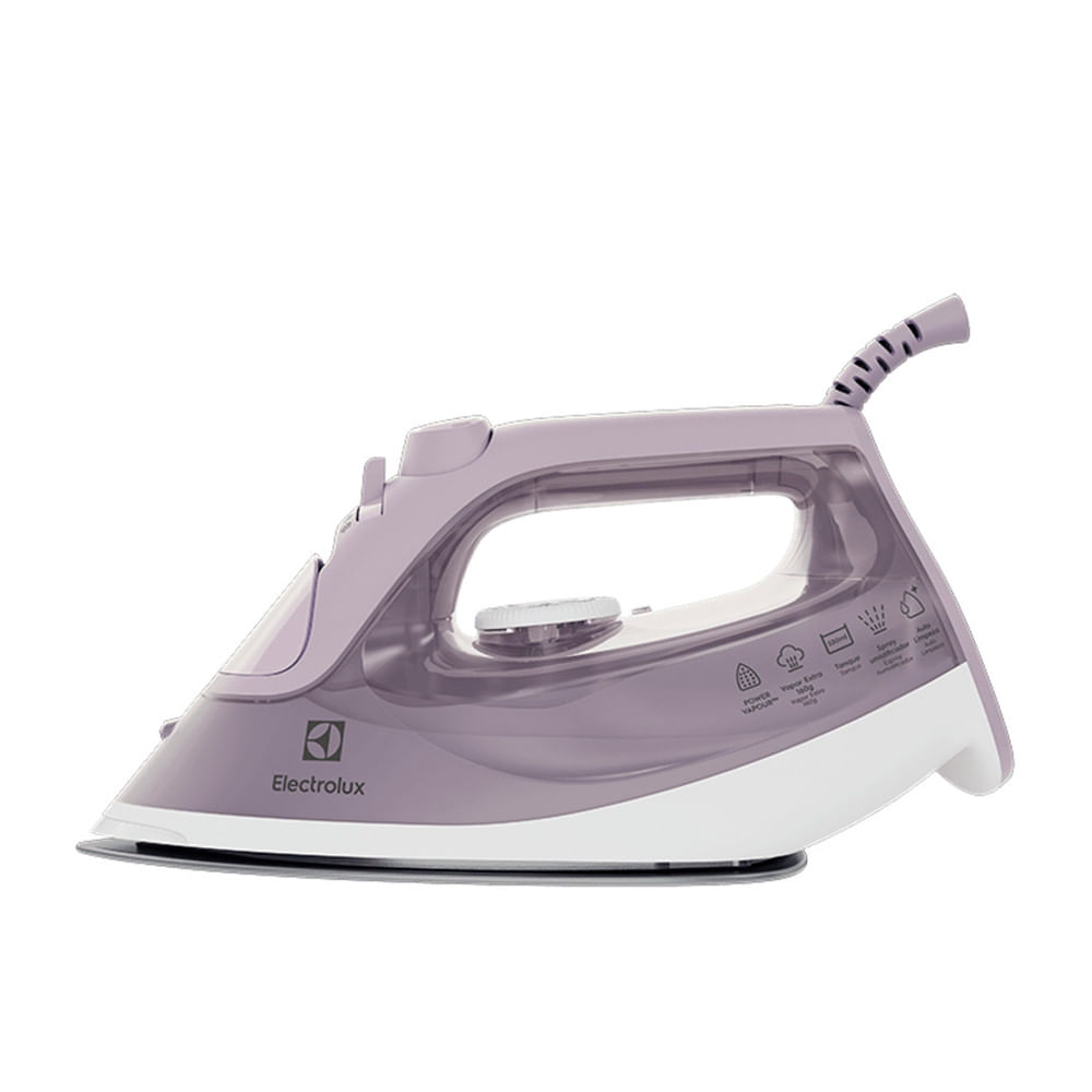Ferro De Passar Seco E Vapor Electrolux Base Cerâmica Glissium Vapor Vertical Extra Alta Capacidade 1500w Cabo 1.80m Esi50