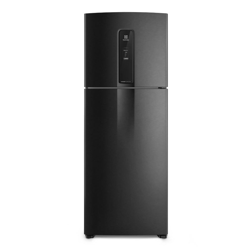 Encontraproduto.com.br - Geladeira Electrolux Frost Free Inverter 480L Efficient com AutoSense SmartBivolt Duplex cor Black Inox Look (IT70B)
