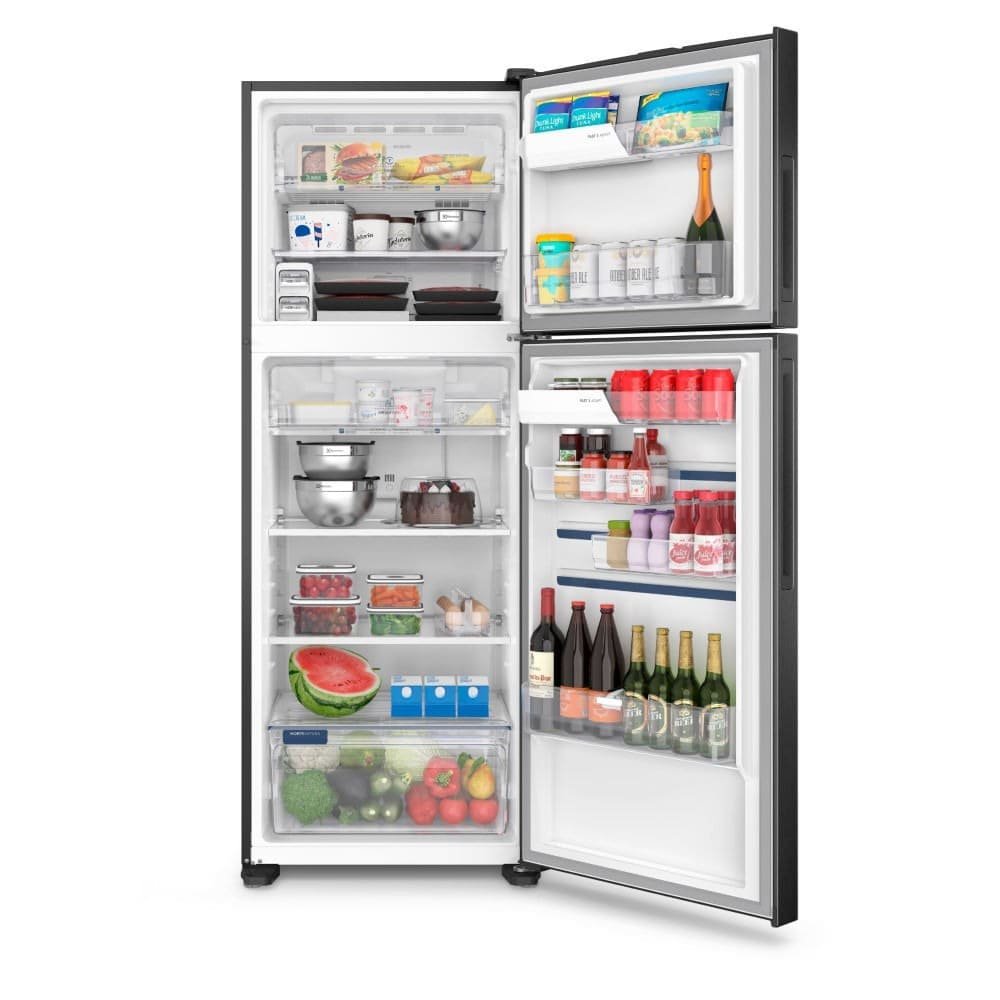 Encontraproduto.com.br - Geladeira Electrolux Frost Free Inverter 480L Efficient com AutoSense SmartBivolt Duplex cor Black Inox Look (IT70B)