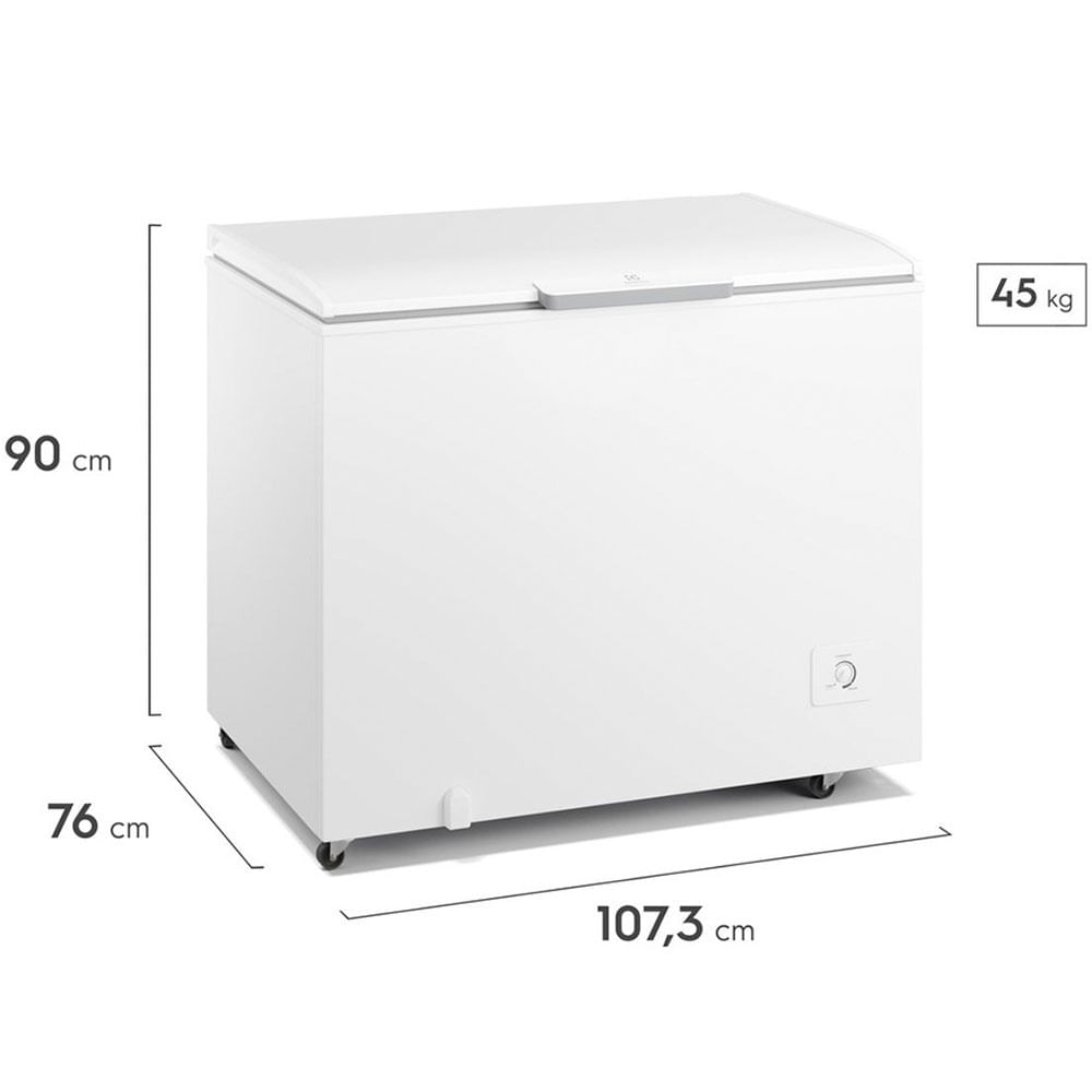 Encontraproduto.com.br - Freezer Horizontal Electrolux 314L com Tecnologia Inverter (HI330)