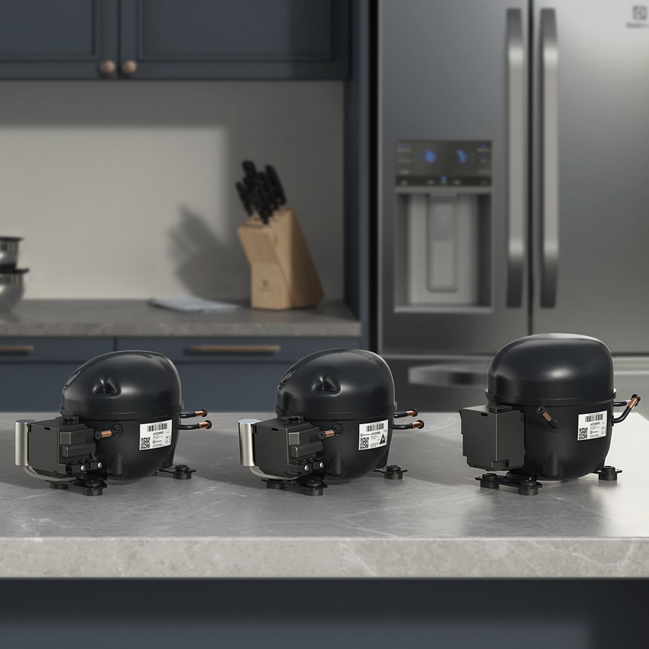 Encontraproduto.com.br - Compressor EL60H 1/5HP R134a 127V 60Hz Electrolux