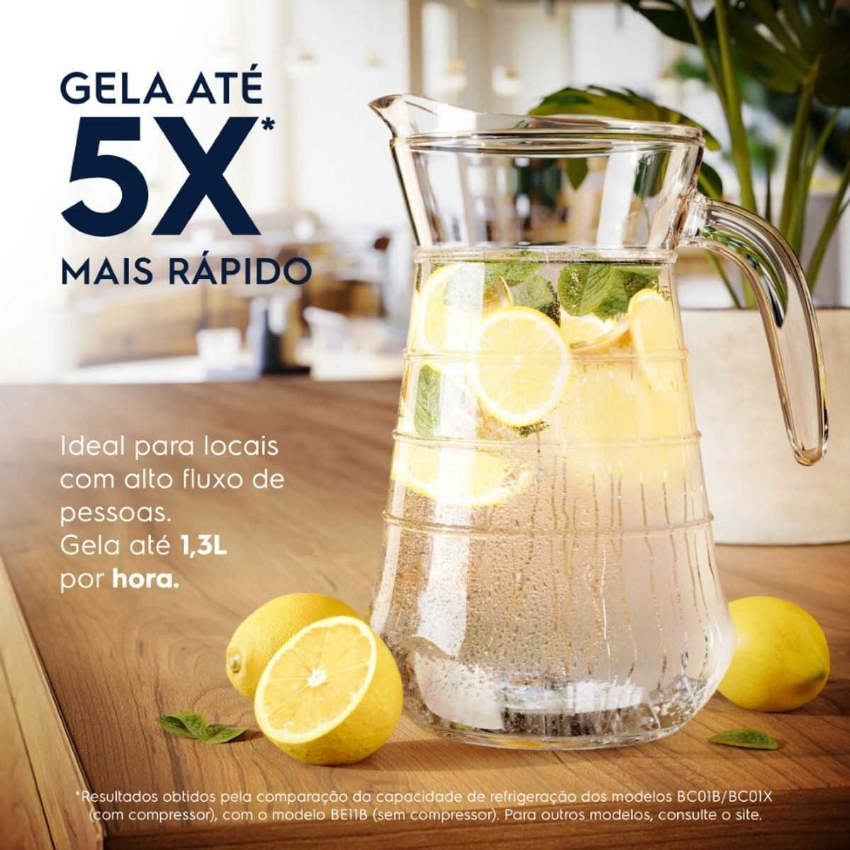 Encontraproduto.com.br - Bebedouro Electrolux BC01X Água Gelada, Fria e Natural com Compressor Cinza 127V