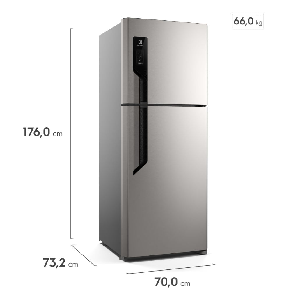 Encontraproduto.com.br - Geladeira Electrolux Frost Free 431L Efficient AutoSense Duplex Inox Look (TF70S)