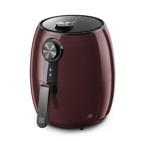 Encontraproduto.com.br - Air Fryer Electrolux por Rita Lobo 3,2L Vermelha Escura Efficient com Timer 1400W (EAF16)
