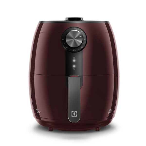 Encontraproduto.com.br - Air Fryer Electrolux por Rita Lobo 3,2L Vermelha Escura Efficient com Timer 1400W (EAF16)