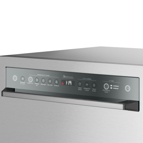 Encontraproduto.com.br - Lava-Louças Electrolux 14 Serviços Inox Home Pro com Função Higienizar 70° (LS14X)