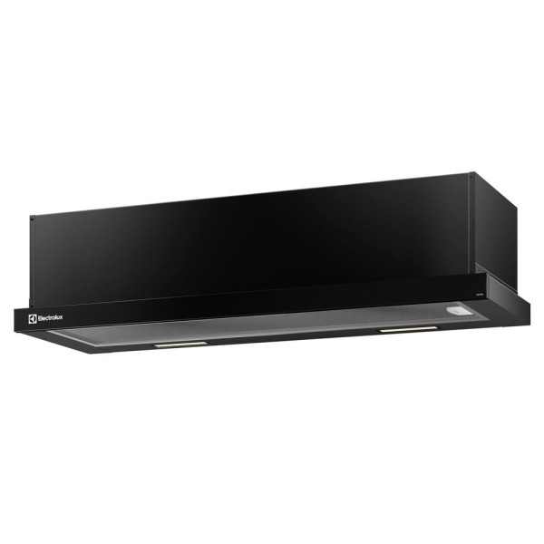 Encontraproduto.com.br - Depurador de Ar Electrolux 90cm Retrátil Preto Efficient com Luz de Led (DE9RB)