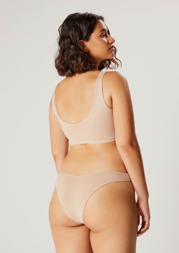 Encontraproduto.com.br - Calcinha Tanga Em Microfibra - Bege