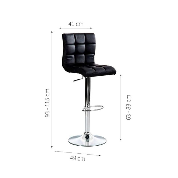 Encontraproduto.com.br - Conjunto com 3 Banquetas Giratórias Fitz Preto
