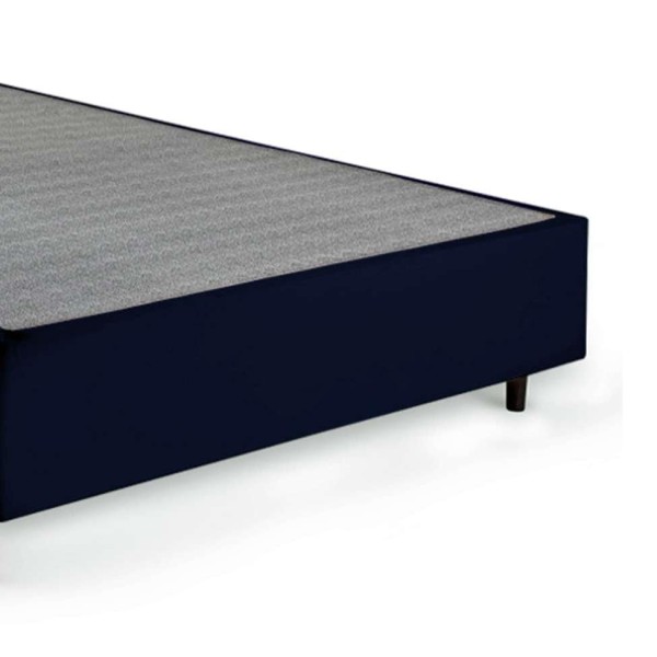 Encontraproduto.com.br - Cama Box Queen com Colchão Mola Ensacada Guldi Firme Branco e Azul