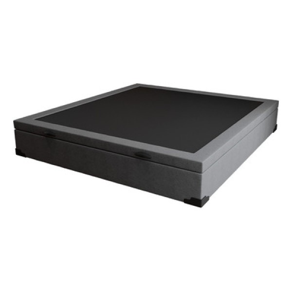 Encontraproduto.com.br - Base para Cama Box Casal Martin Premium com Baú Linho (47x138x188 cm) Cinza