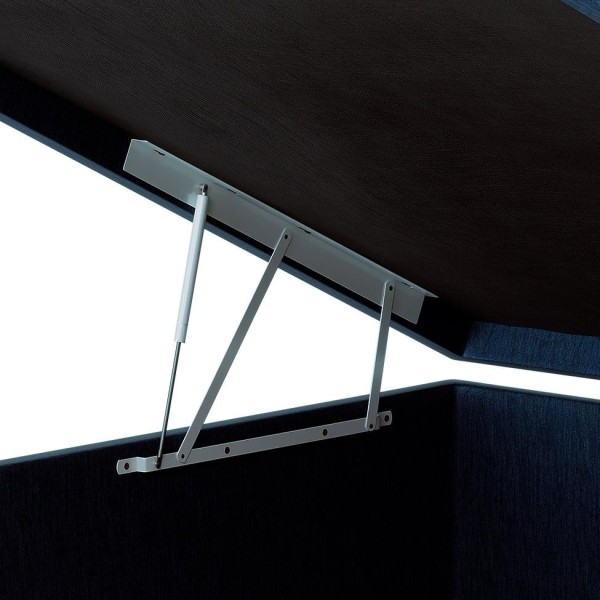 Encontraproduto.com.br - Base para Cama Box Casal Guldi com Baú Linho (47x138x188 cm) Azul Marinho