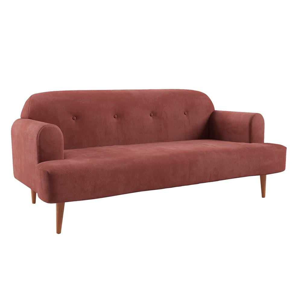 Sofá 2 Lugares Kiev Velosuede Telha 165 cm