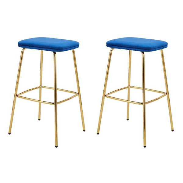 Encontraproduto.com.br - Conjunto com 2 Banquetas Connie Azul Escuro