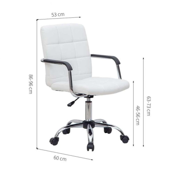 Encontraproduto.com.br - Conjunto de Mesa Morada 1 PT 1 GV com Cadeira de Escritório Secretária Giratória Fitz Branca